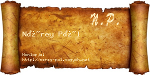 Nérey Pál névjegykártya